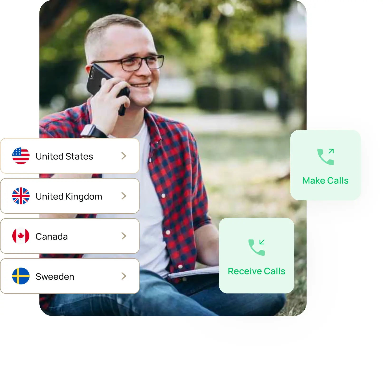 Person with phone, call and text privately